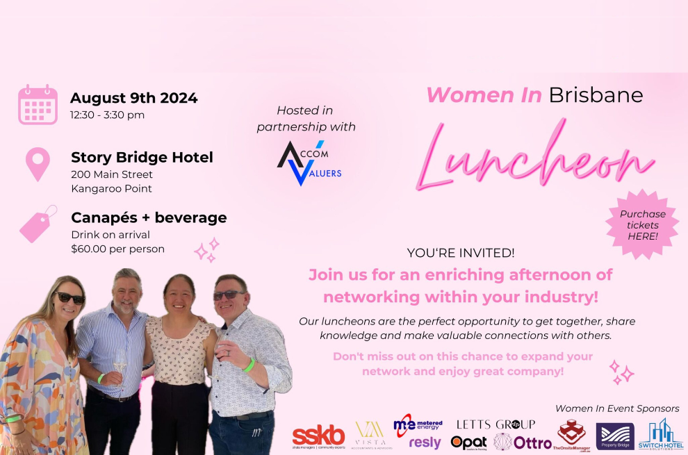 Women In Brisbane Luncheon August 9th 2024