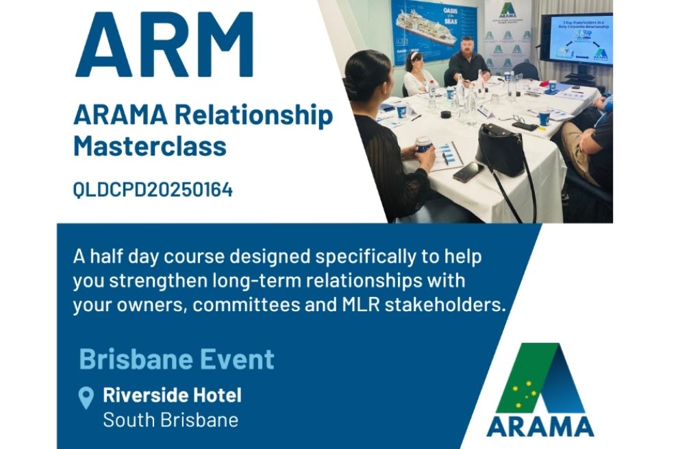 ARAMA Relationship Masterclass – Brisbane (ARM)