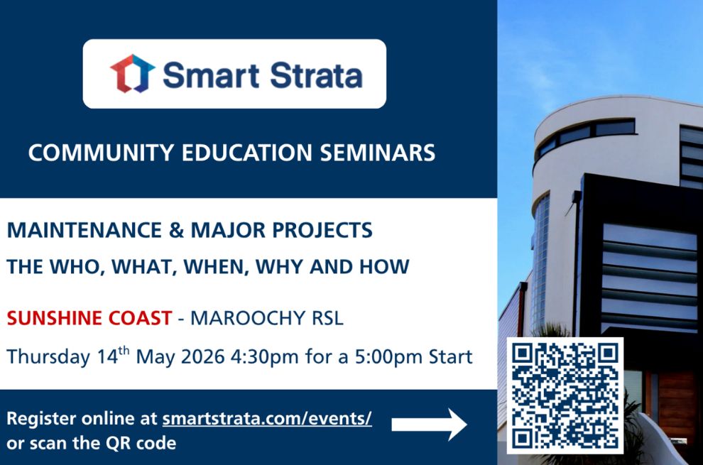 SUNSHINE COAST STRATA SEMINAR – MAJOR MAINTENANCE PROJECTS (14 MAY 2026)